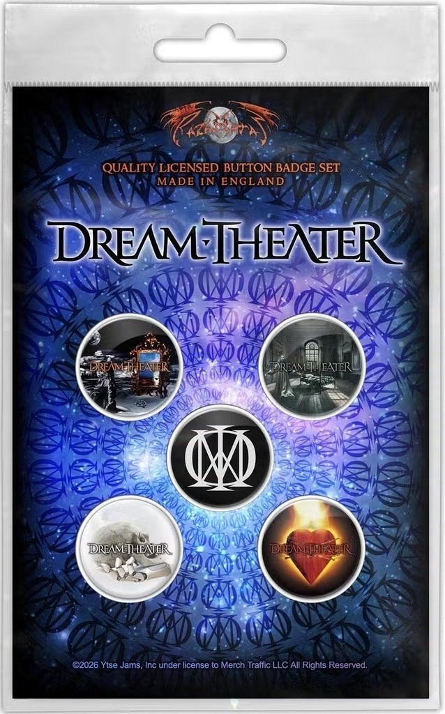 Dream Theater - Symbol - Button 5-pack officiële merchandise, Ophalen of Verzenden, Nieuw