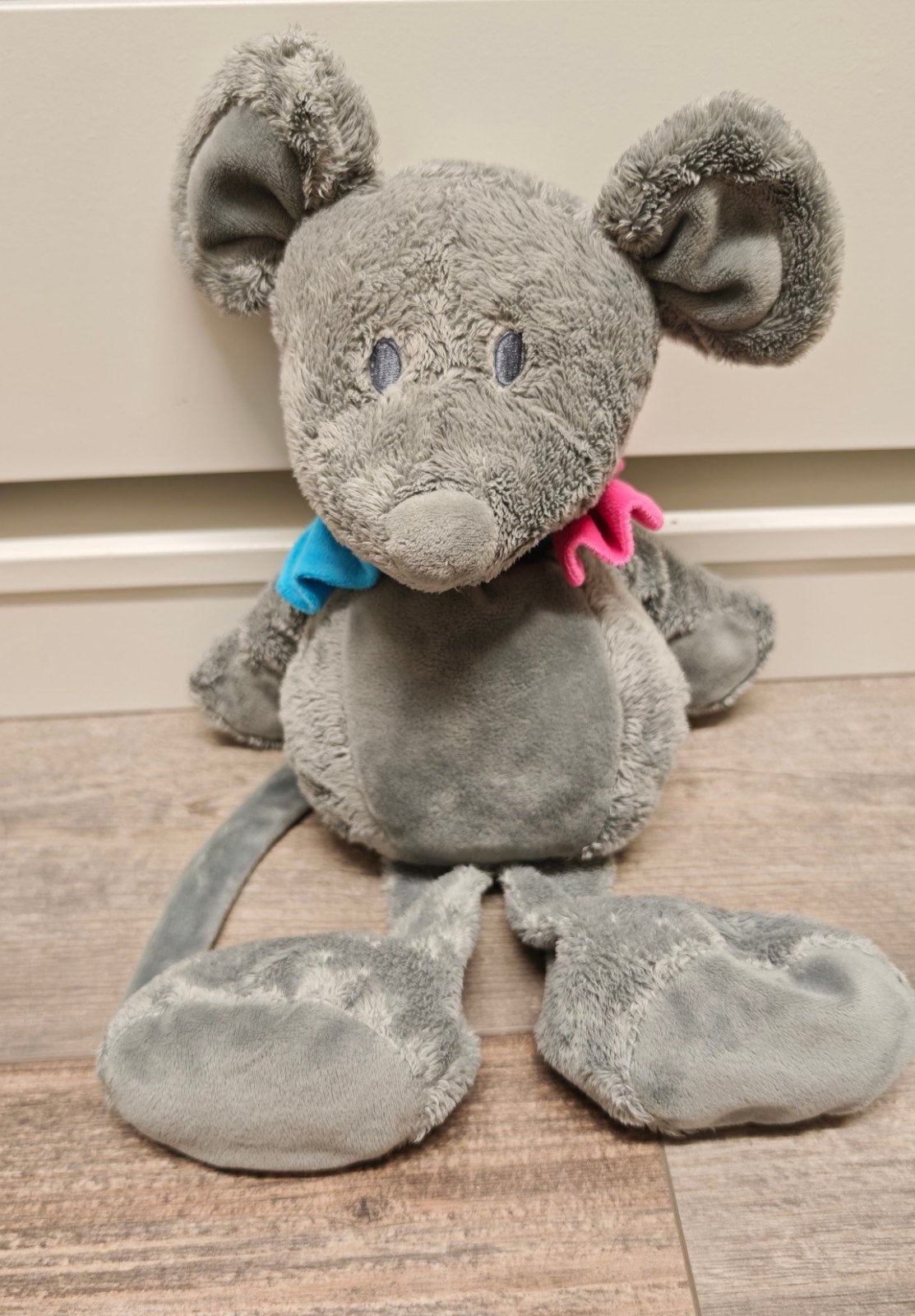 Peluche souris Pericles 40 cm, Muis, Grijs, Ophalen of Verzenden, Zo goed als nieuw