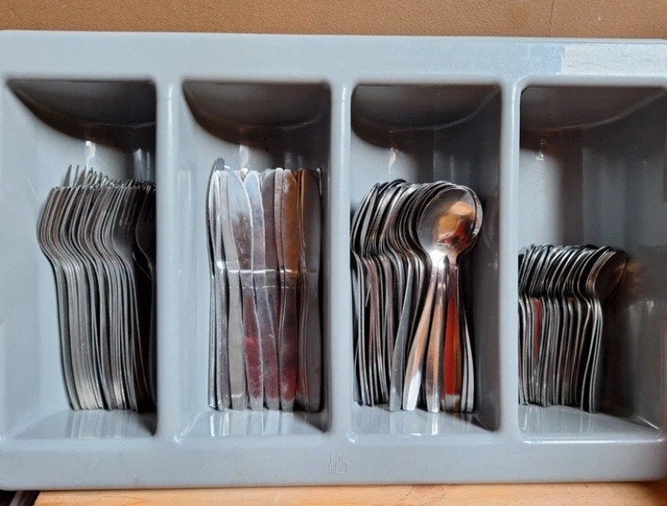 Bestekbak : vork - mes - lepel - koffielepel, Huis en Inrichting, Keuken | Bestek, Ophalen of Verzenden, Nieuw, Inox of Chroom