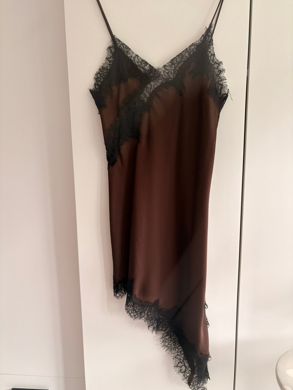Slipp dress van loavies, Bruin, Verzenden, Zo goed als nieuw, Maat 36 (S)