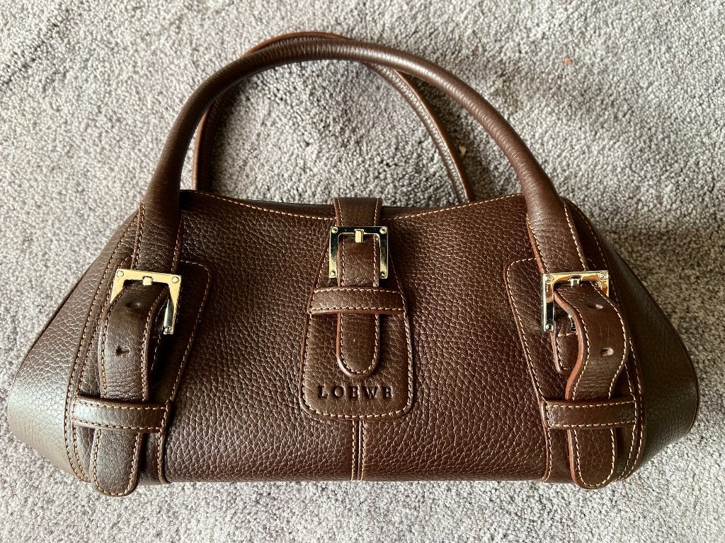 sac a main Loewe authentique en parfait état, Enlèvement ou Envoi, Comme neuf, Brun, Sac à main