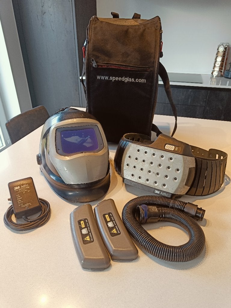 3M Speedglas 9100x lashelm + adflo, Doe-het-zelf en Bouw, Laskappen, Gebruikt, Lasfilter, Ultraviolet, Ophalen