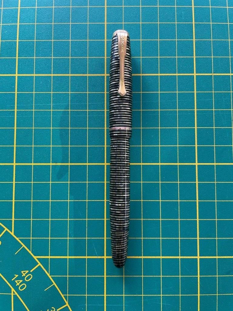 Osmia 222 14K EF Green Stripes Fountain Pen, Ophalen of Verzenden