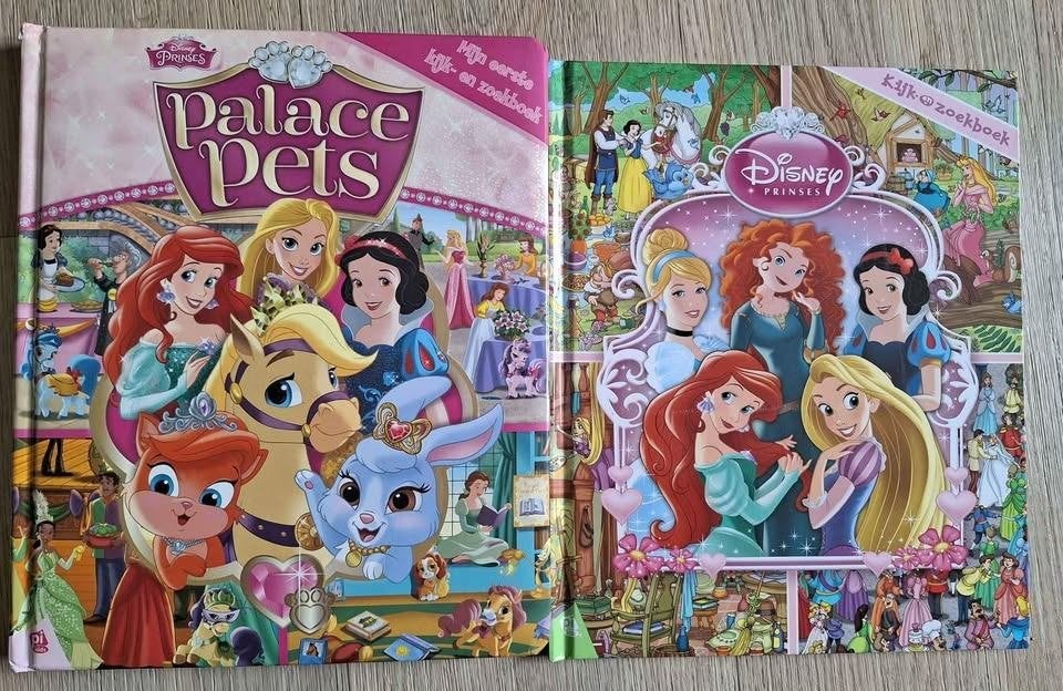 Disney prinses 2 kijk- en zoekboeken, Boeken, Ophalen of Verzenden, Zo goed als nieuw, Sprookjes