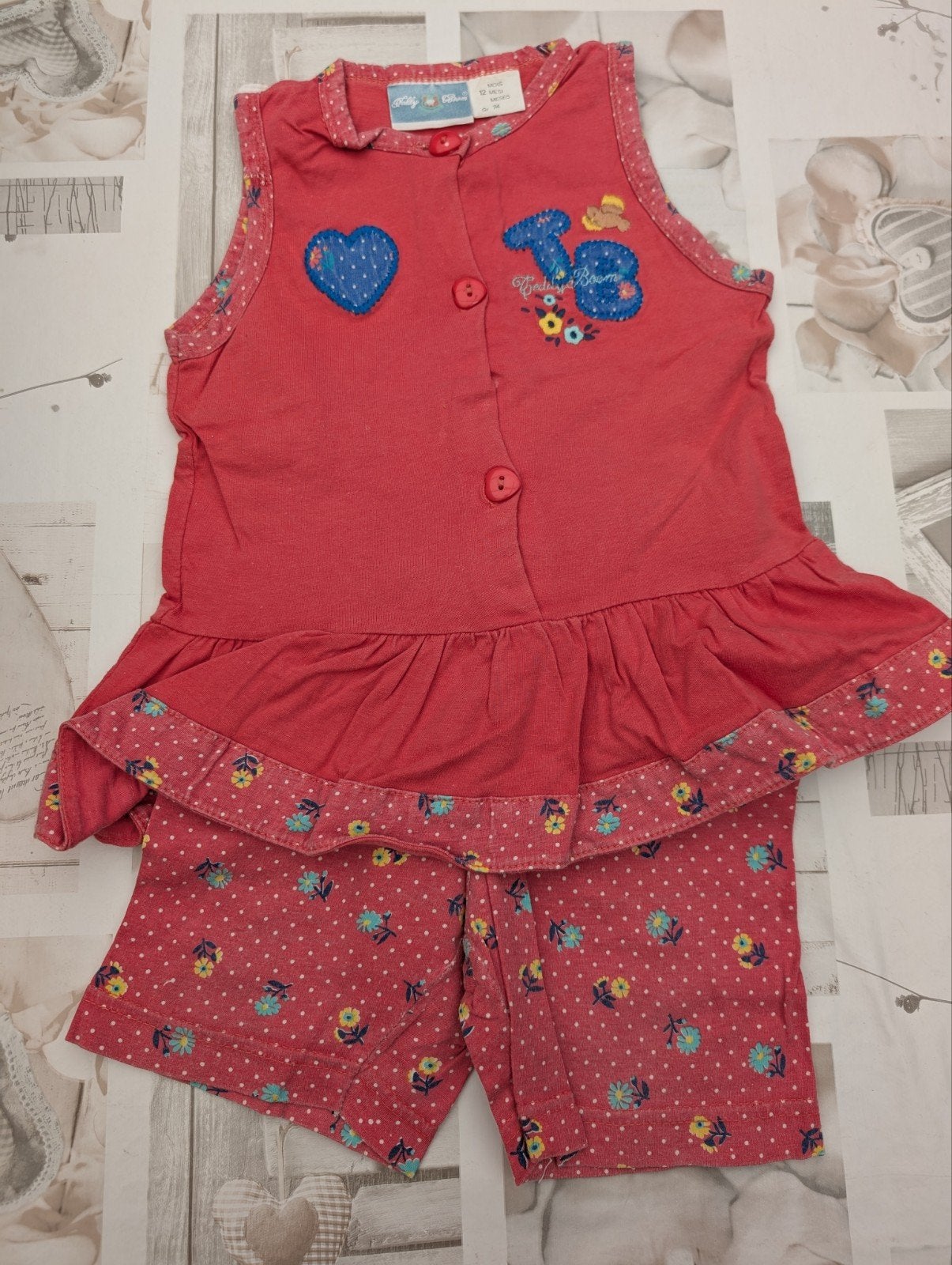 Teddy Boom topje met short voor meisjes van 1 jaar, Gebruikt, Meisje, Ophalen of Verzenden, Setje