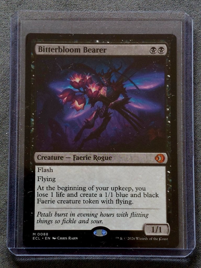 Magic The Gathering (MTG) Lorwyn Eclipsed Bitterbloom Bearer, Hobby en Vrije tijd, Verzamelkaartspellen | Magic the Gathering