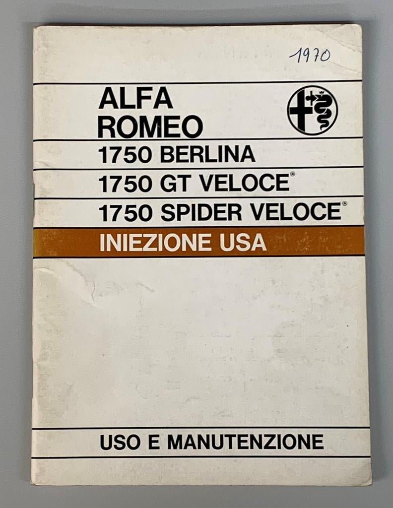 Alfa Romeo 1750 Berlina_GT Veloce_Spider Veloce, Enlèvement ou Envoi