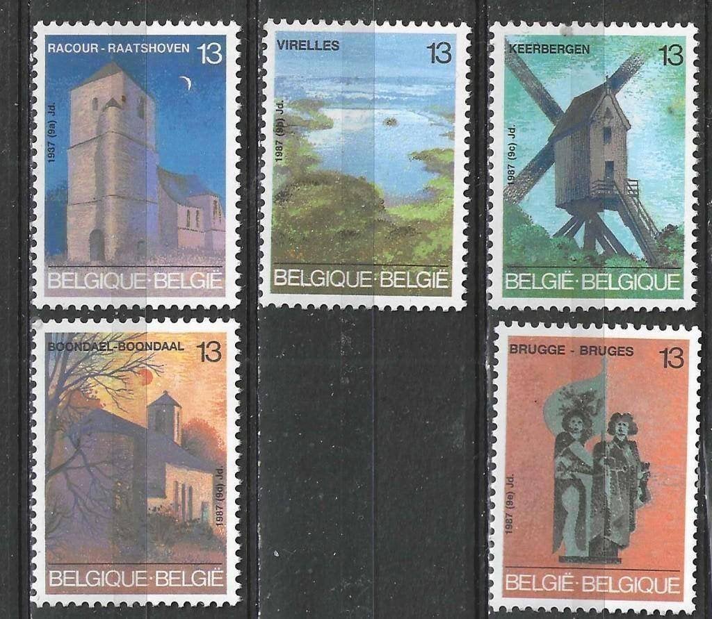 Belgie 1987 - Yvert/OBP 2254-2258 - Toerisme (PF), Postzegels en Munten, Verzenden, Postfris, Postfris