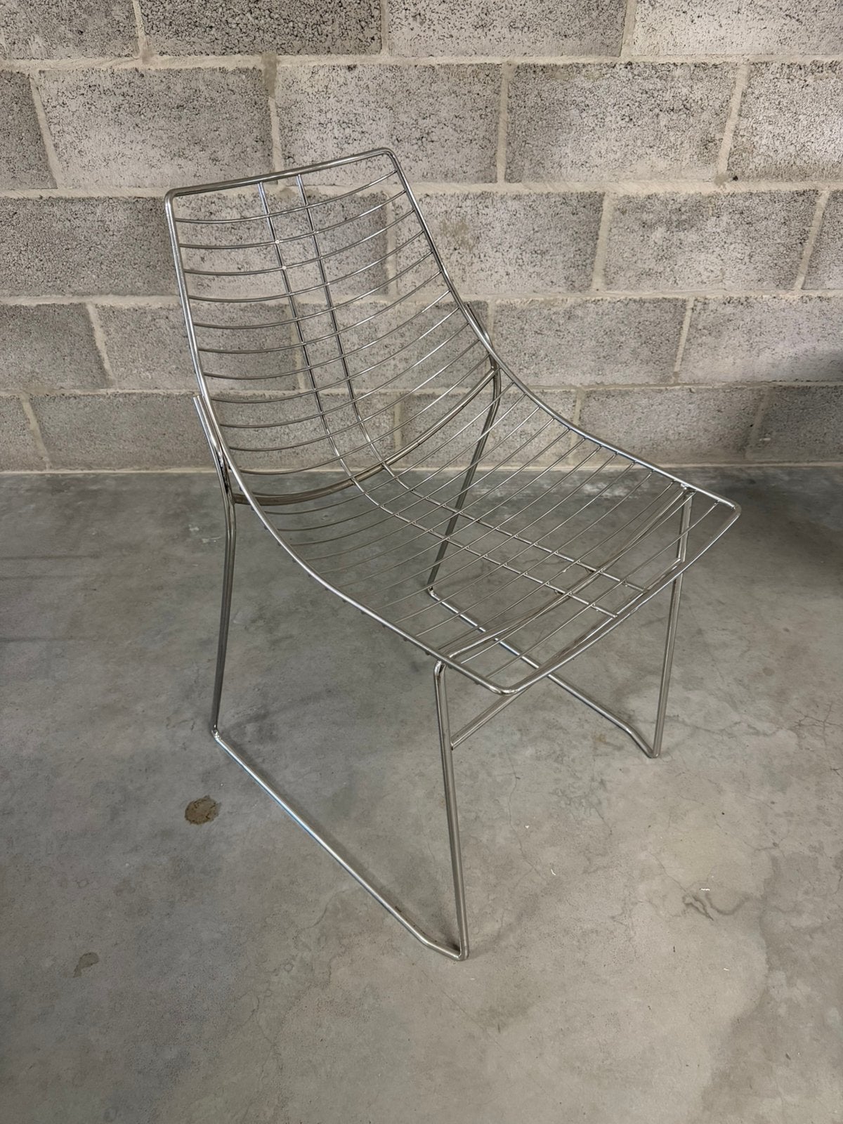 6 chaises design Metalmobil – Métal chromé – Vintage, Antiquités & Art, Enlèvement, Chaise, Métal, Ensemble
