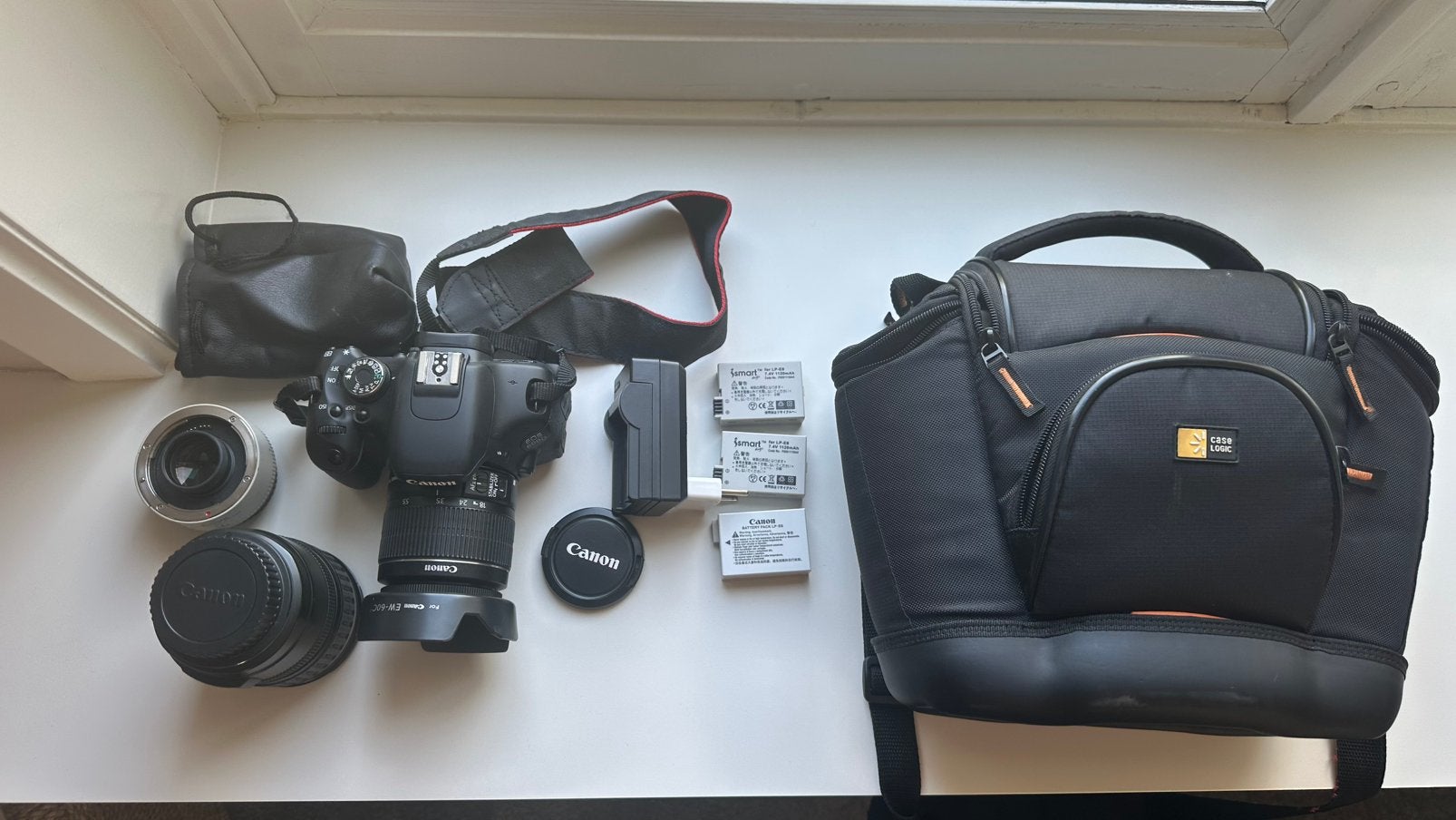 Canon EOS 600D met 3 lenzen, Audio, Tv en Foto, Ophalen of Verzenden, Zo goed als nieuw, Zonnekap, Canon