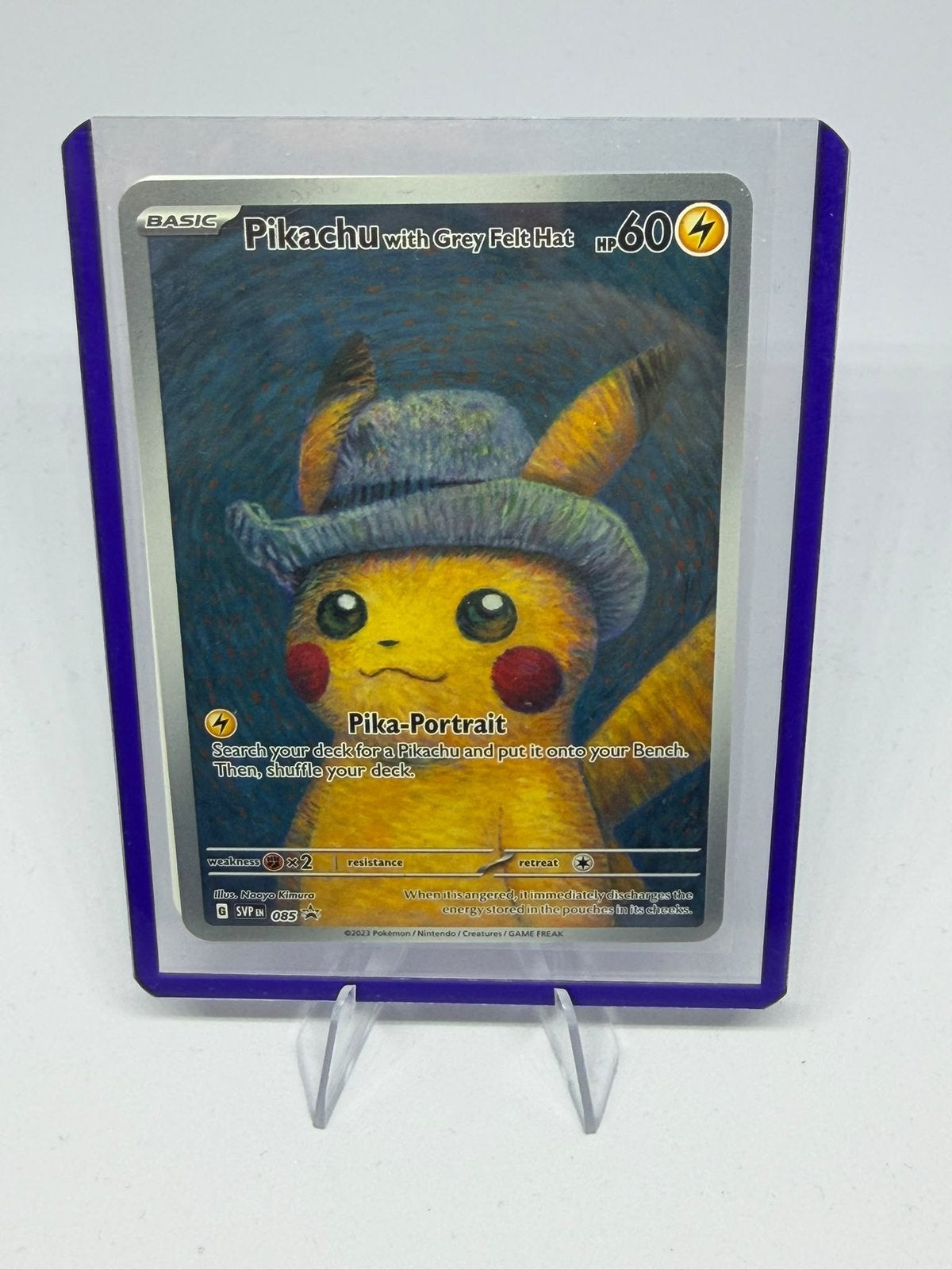 Pikachu Van Gogh X met Grey Felt Hat SVP 085 Pokemon, Hobby en Vrije tijd, Ophalen of Verzenden, Nieuw, Losse kaart