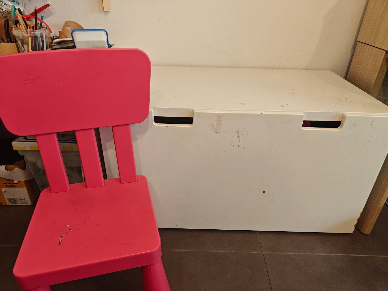 Stuva IKEA speelgoedkist, bureau en stoeltje, Ophalen