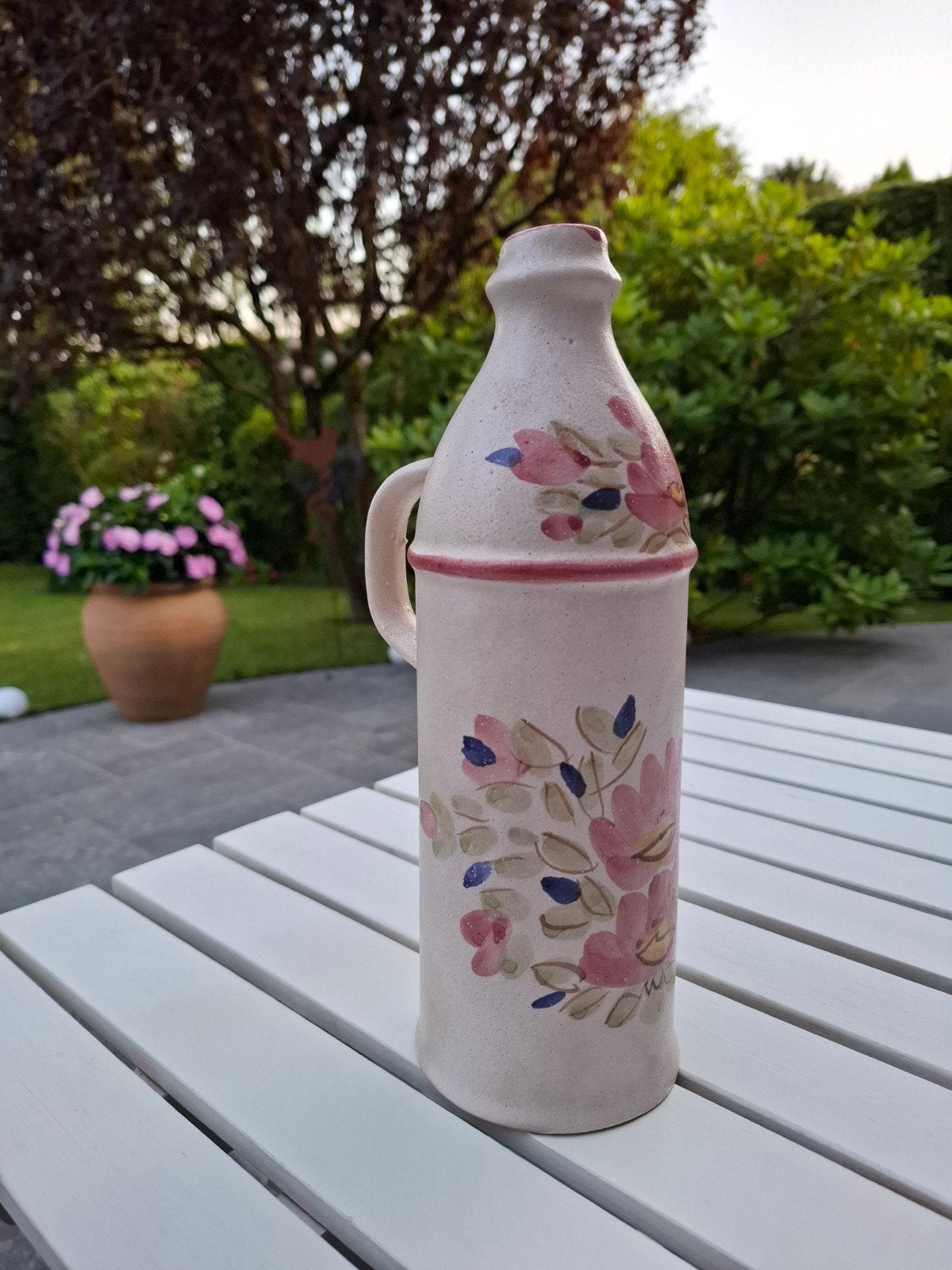 Jolie cruche en poterie, neuve., Enlèvement