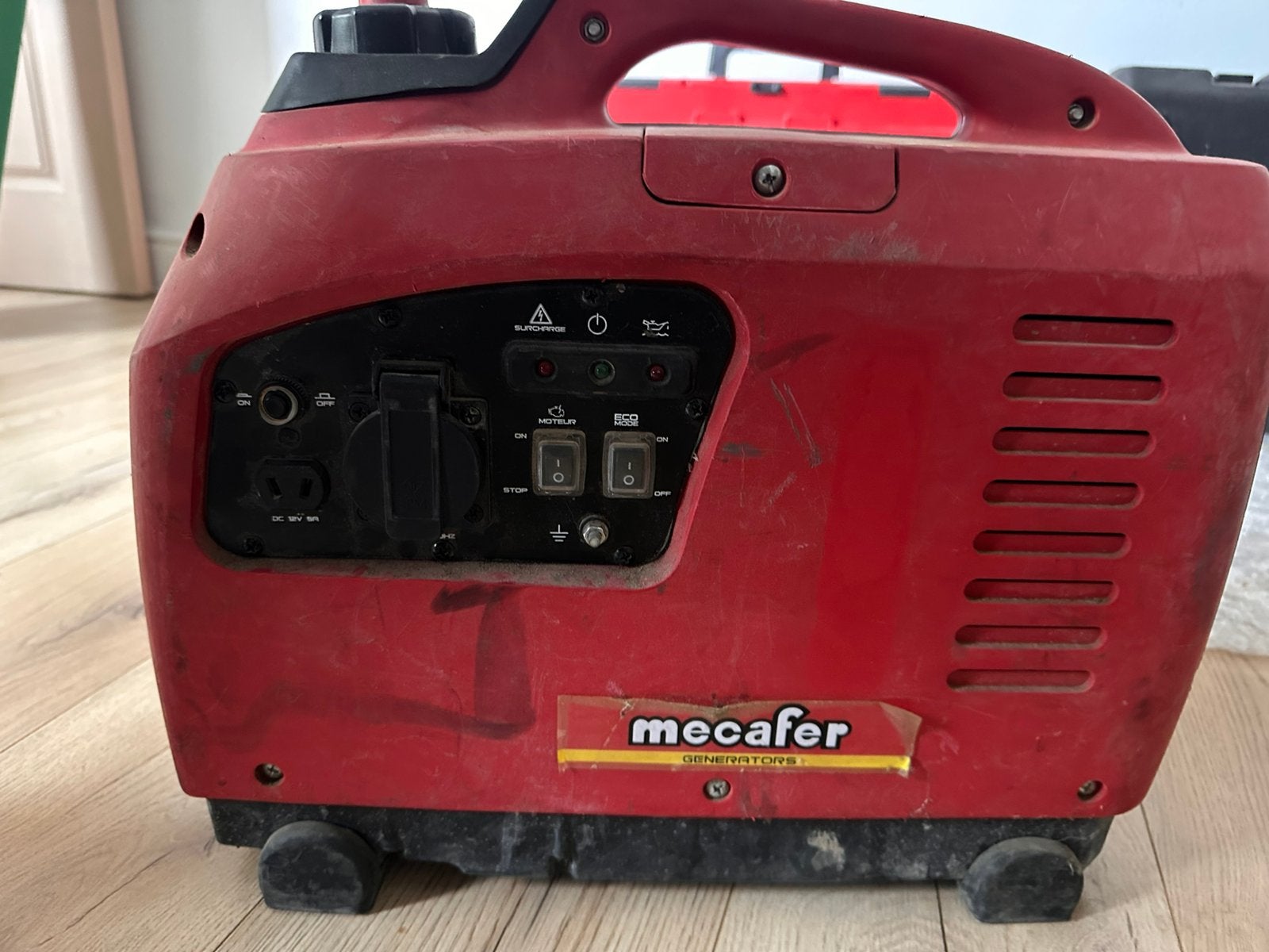 Mecafer Inverter Generator 1300W 230V, Gebruikt, Elektrisch startend, Benzine, Ophalen of Verzenden