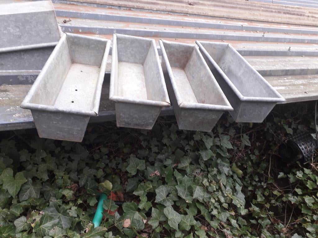 jardinieres  pour fleurs  en zinc, Enlèvement, Utilisé, Balcon, Moins de 60 cm