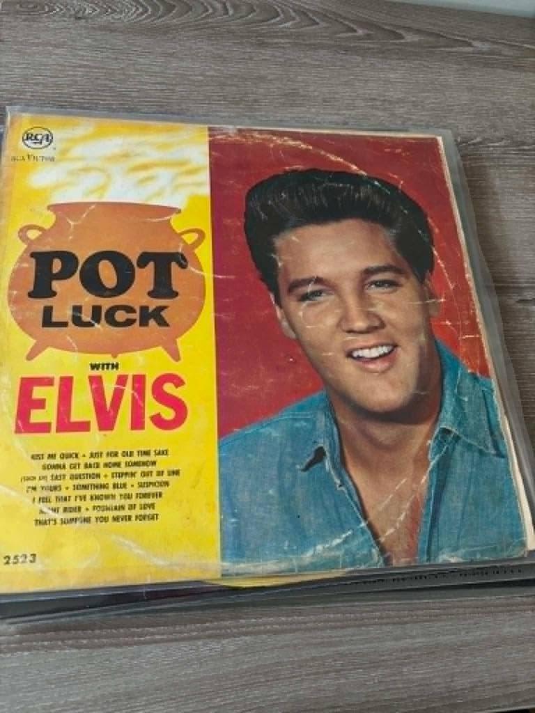 Elvis lp, Pot luck Duitse persing, black original label., Inclusief binnenhoes, Ophalen of Verzenden, Gebruikt, 12 inch