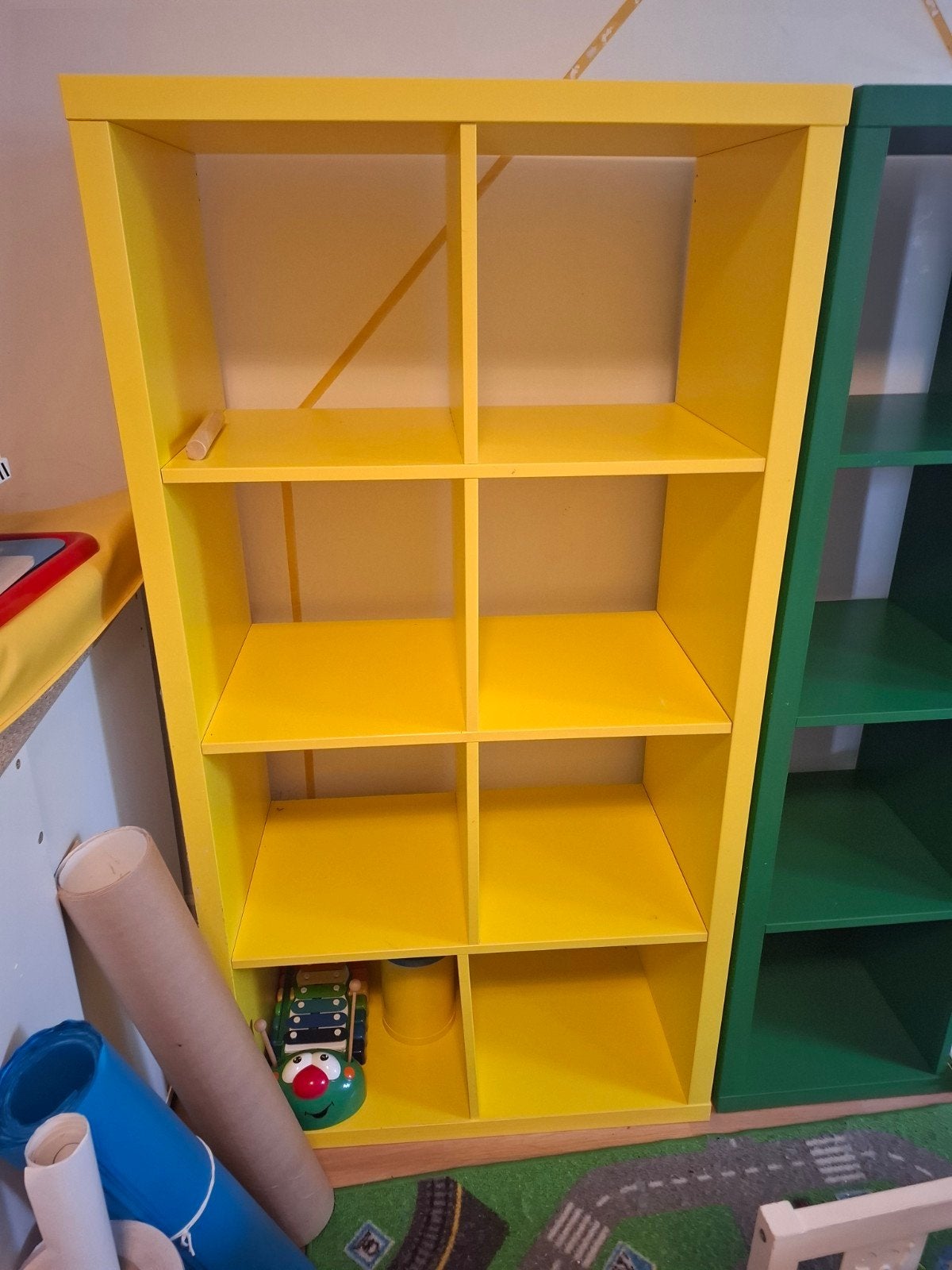 Kallax kast geel  2x4, 25 à 50 cm, Utilisé, 50 à 100 cm, 150 à 200 cm