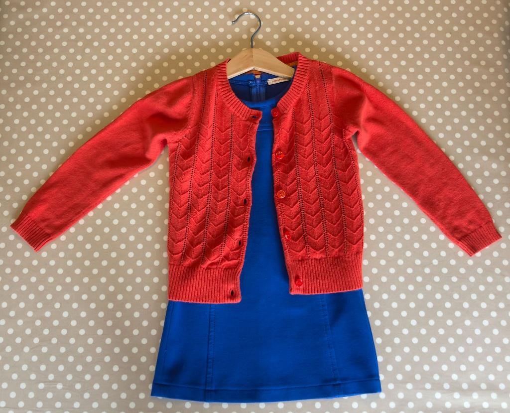 Blauw kleedje + golf merk Van Hassels, maat 104, Meisje, VAN HASSELS., Ophalen of Verzenden, Zo goed als nieuw