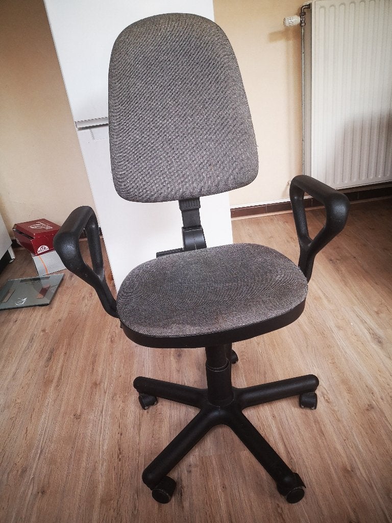 Chaise de bureau grise avec accoudoirs, Enlèvement, Chaise de bureau