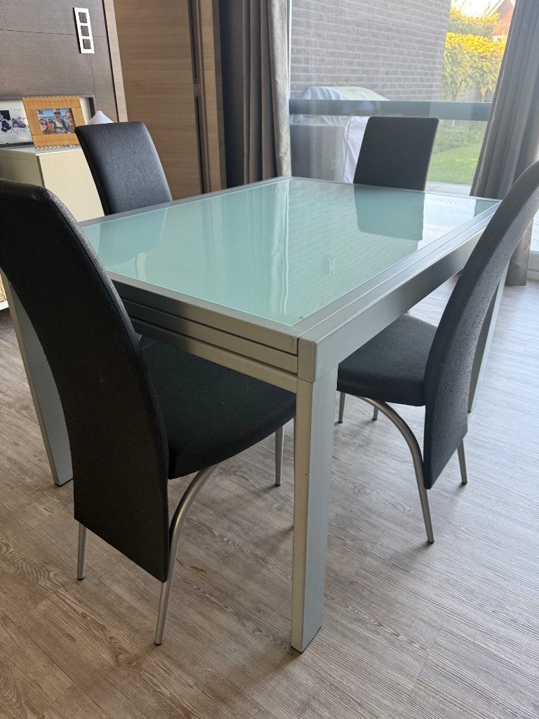 Tafel in melkglas, Ophalen, Gebruikt, 200 cm of meer, 50 tot 100 cm