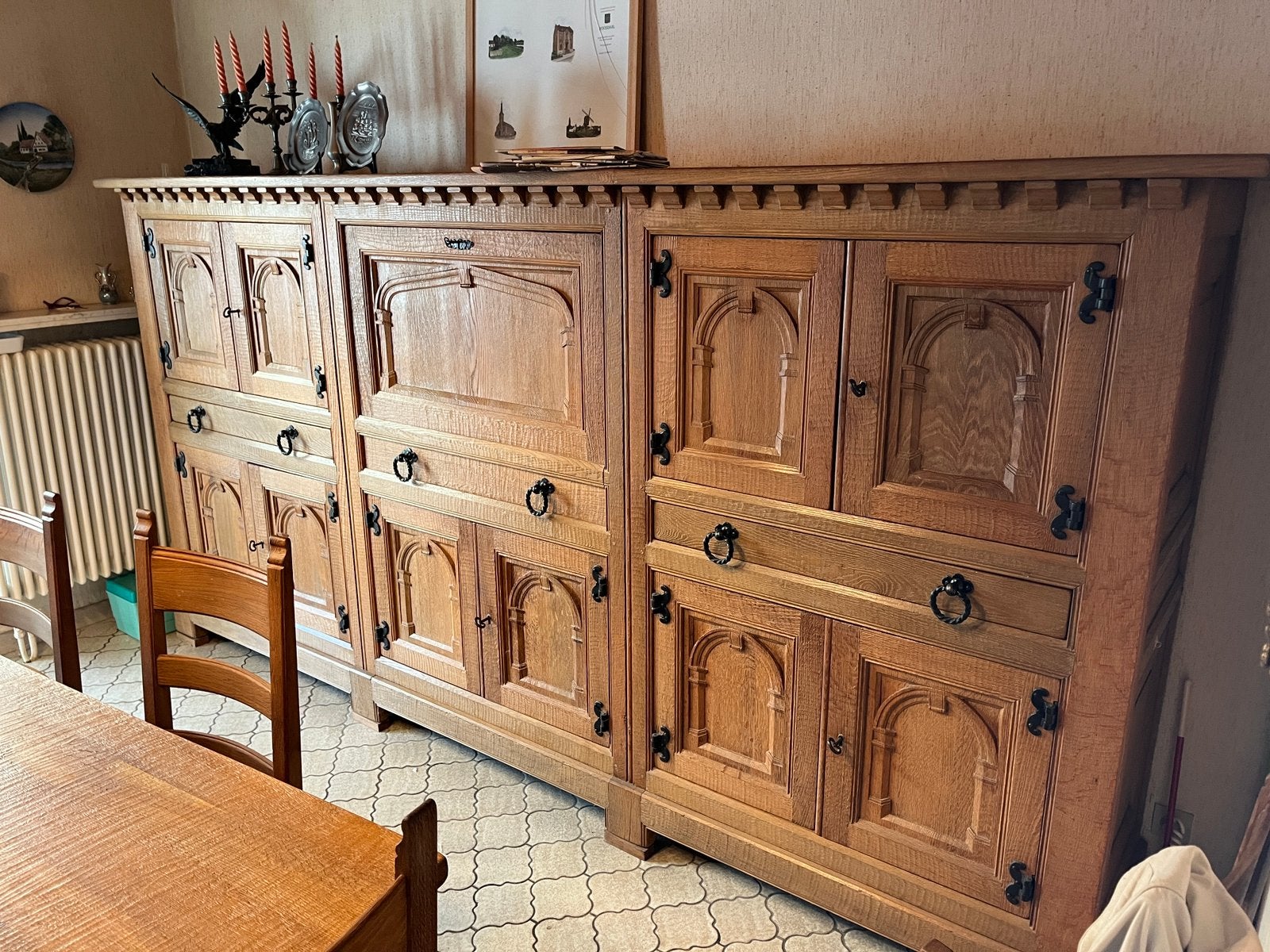 Antieke kast en tafel, Antiek en Kunst, Ophalen