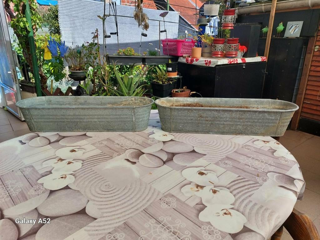 Jardinière en Zinc, Jardin & Terrasse, Enlèvement, Comme neuf, Autres matériaux