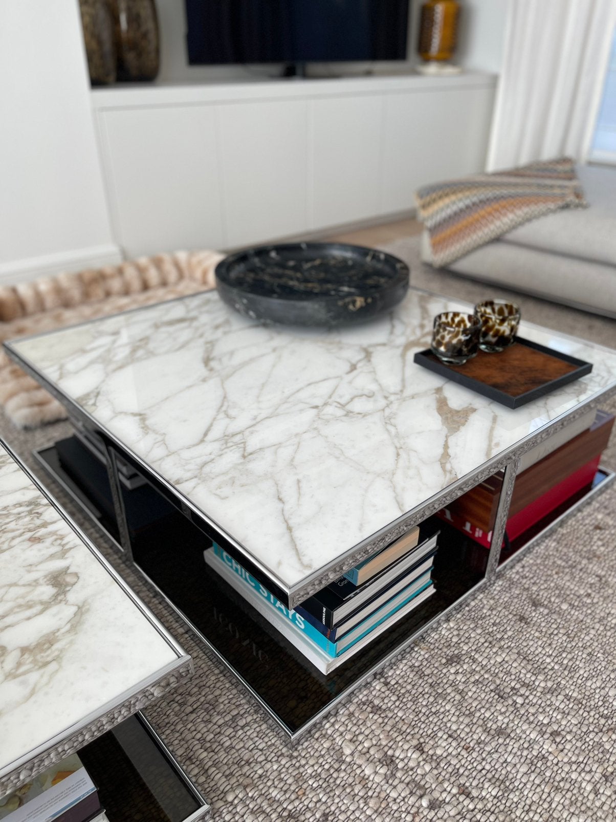 Minotti Huber salontafel (100x100x32), Huis en Inrichting, Ophalen, Nieuw