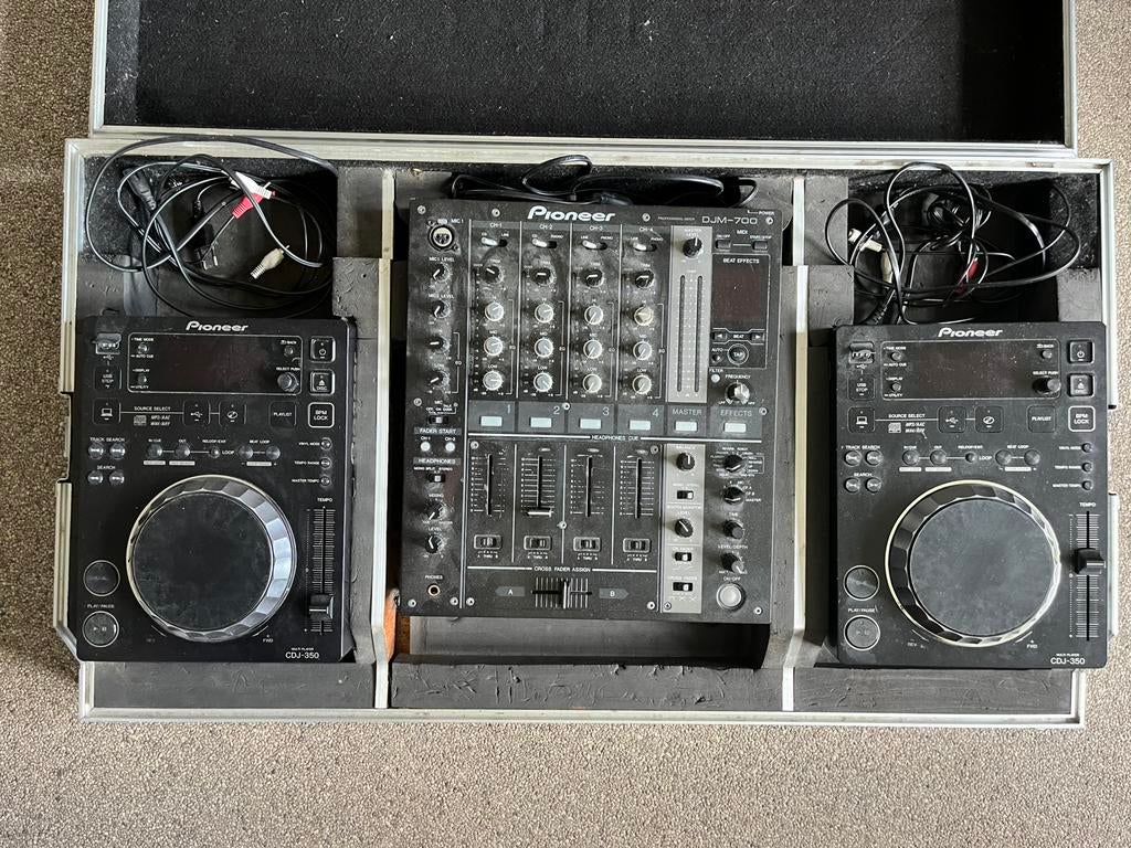 Pioneer dj set 2x cdj350 & djm700 mixer, Musique & Instruments, Enlèvement, Utilisé, DJ-Set, Pioneer