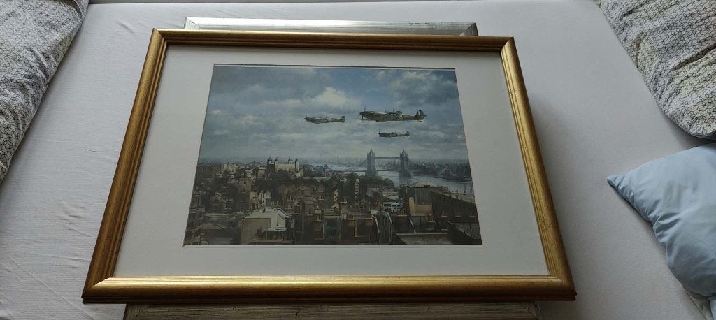 Lithographie Spitfires de la Seconde Guerre mondiale, Enlèvement, Deuxième Guerre mondiale, Comme neuf, Armée de l'air