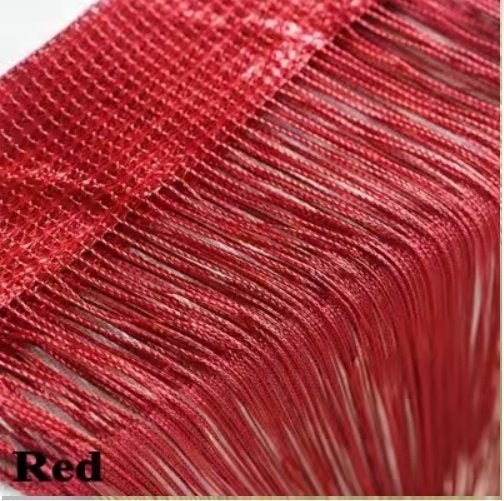 First Class decoratief spaghetti gordijn rood 3m op 3m, Ophalen of Verzenden, Nieuw, Complete set