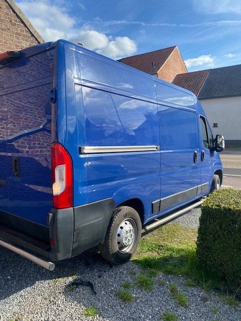Peugeot Boxer L2H2 camera Air-co 3 Zits, Auto's, Bestelwagens en Lichte vracht, Blauw, Leder, Diesel, Grijs