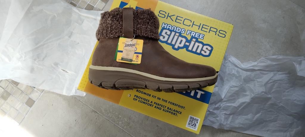 SHECHERS luchtgekoeld en traagschuim. Handsfree, Kleding | Dames, Skechers, Bruin, Lage of Enkellaarzen, Nieuw