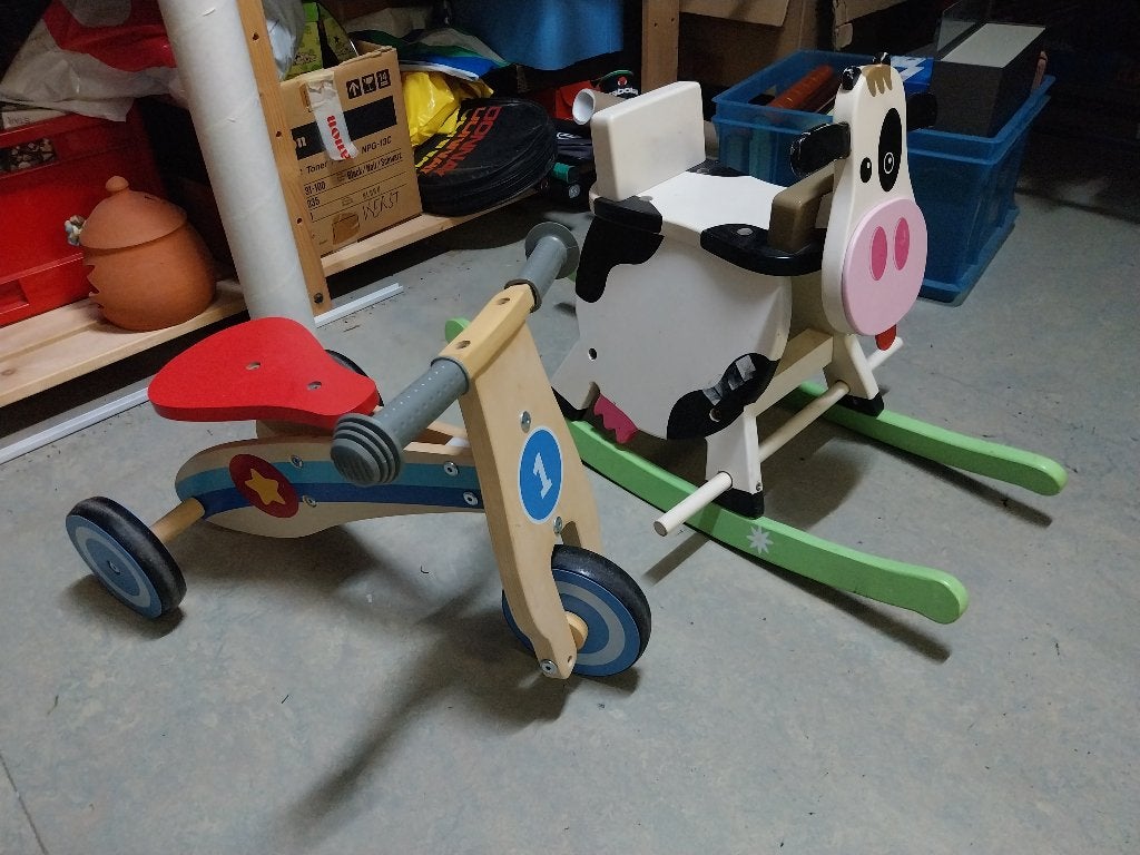 Schommelkoe en fietsje, Kinderen en Baby's, Ophalen, Gebruikt