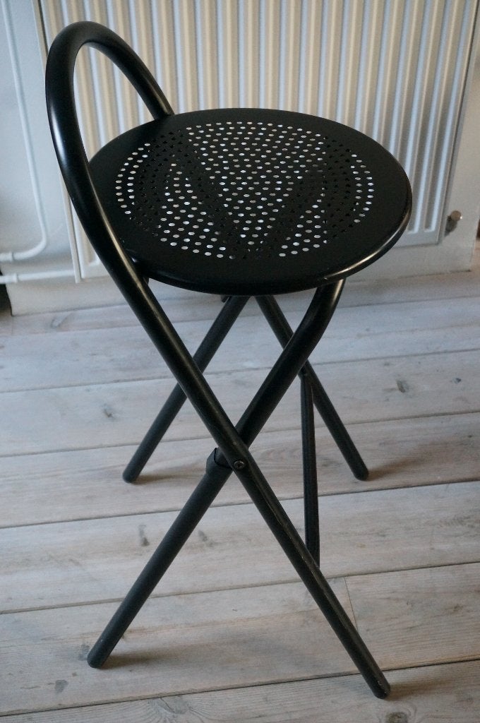 tabourets hauts métalliques et pliables, 3 tabourets, Enlèvement, Utilisé, Métal