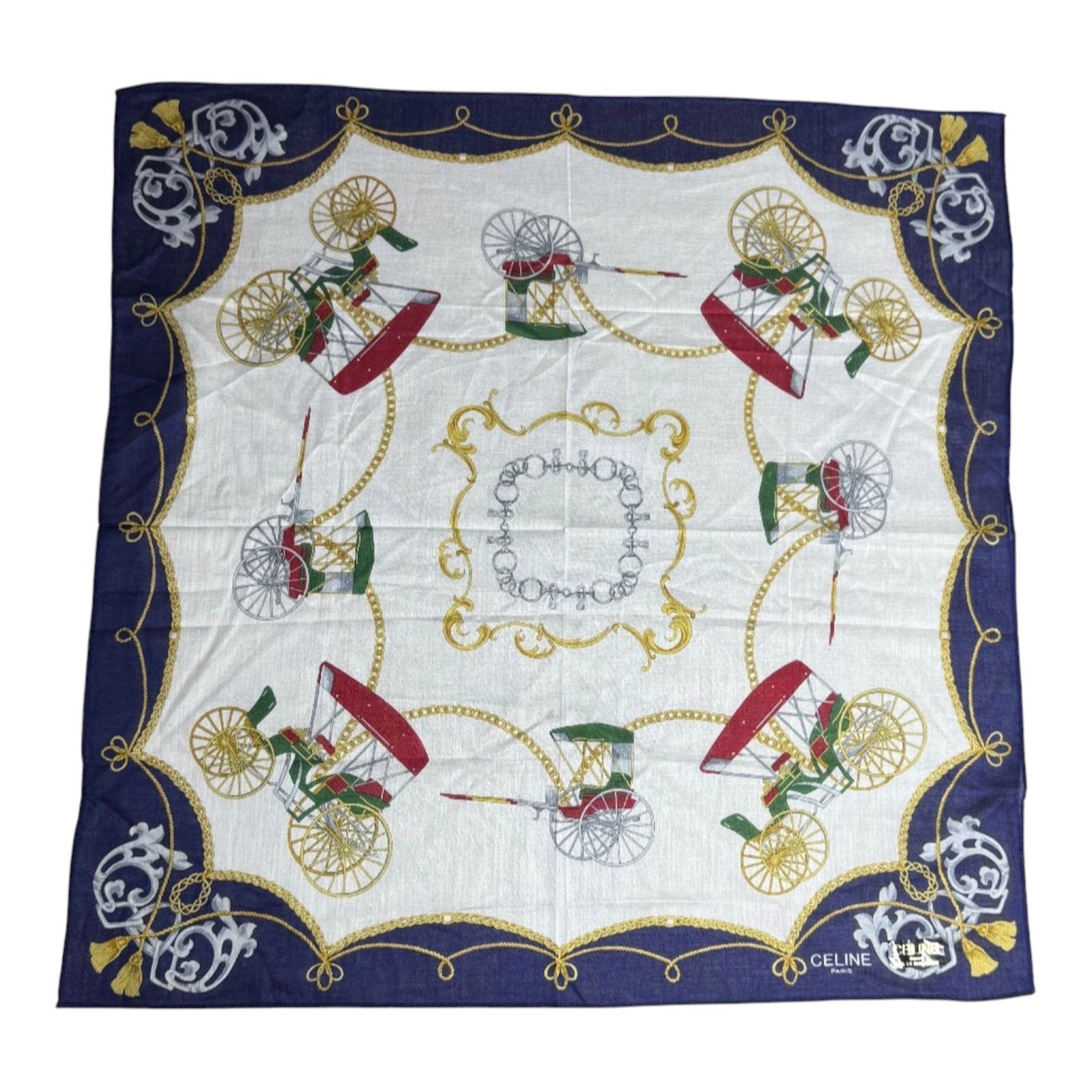 Nieuwe vierkante Celine Paros vintage sjaal van 230€, Ophalen of Verzenden, Nieuw