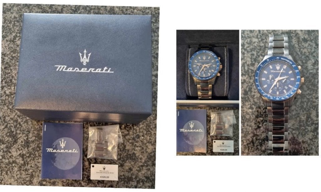 Maserati herenhorloge nieuw, Envoi, Neuf