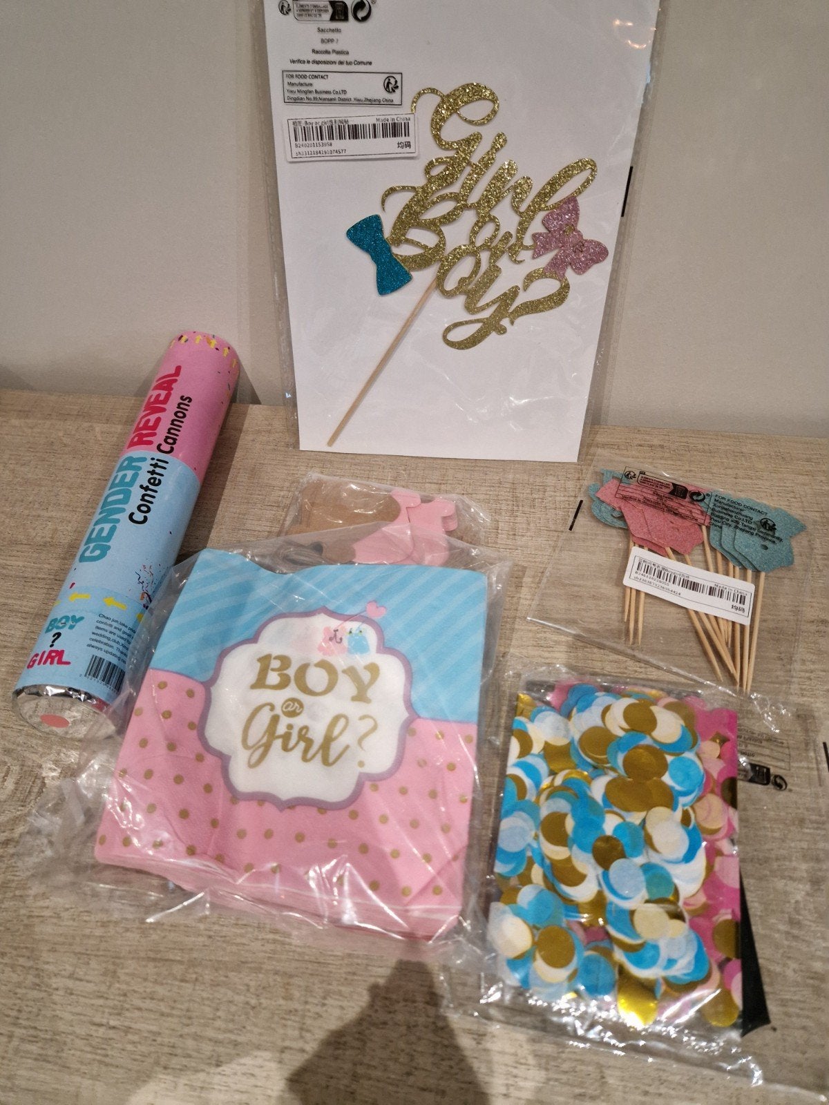 Gender reveal, Hobby en Vrije tijd, Ophalen of Verzenden, Nieuw