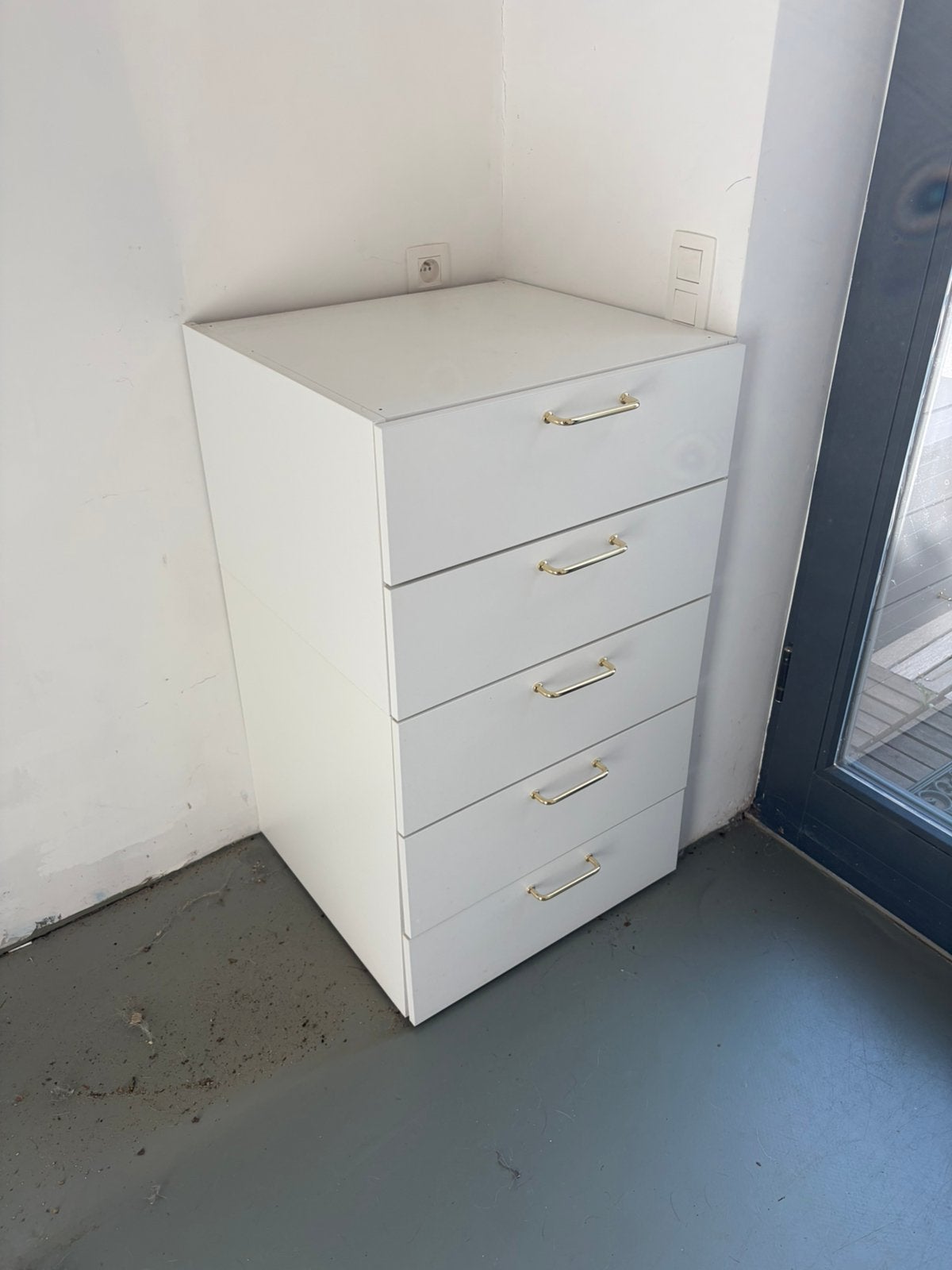 Commode IKEA PLATSA – 5 tiroirs – Blanc, Ophalen, Zo goed als nieuw
