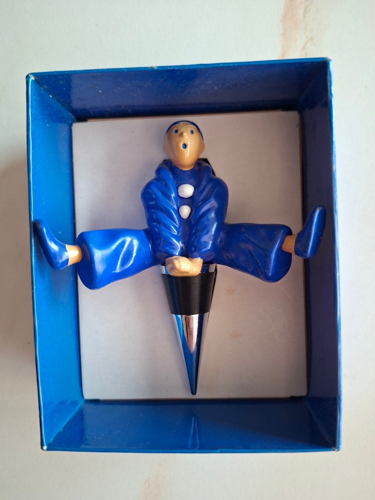 Pierrot blauwe dop van de fles., Ophalen of Verzenden
