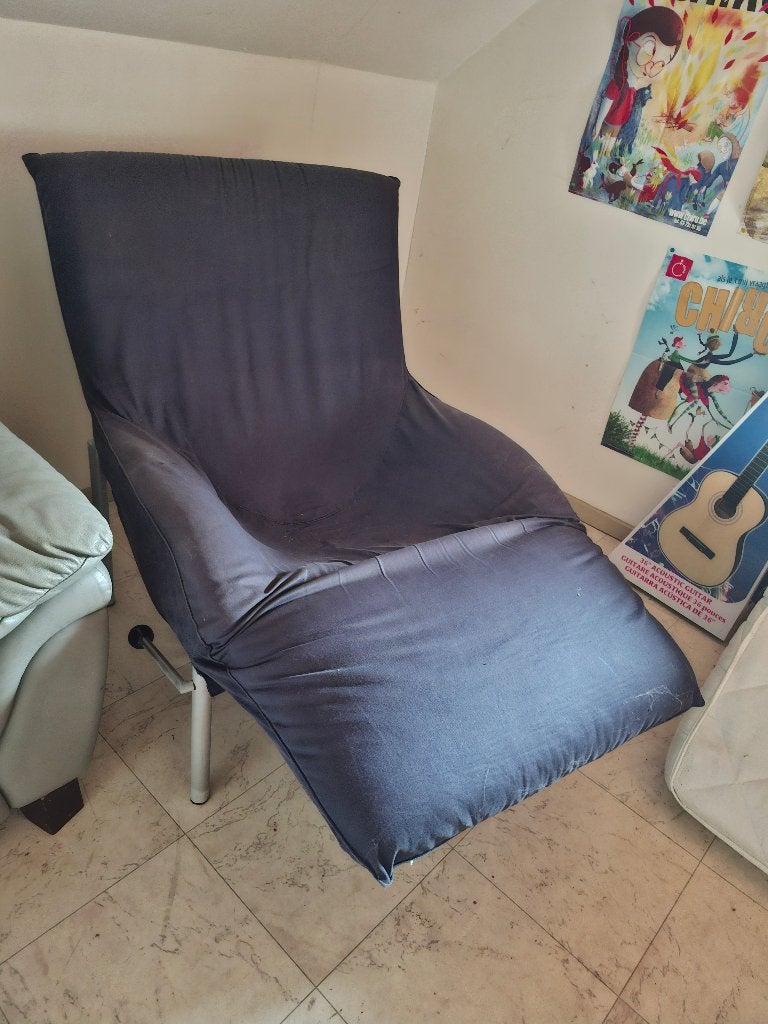 Verstelbare lounge zetel, Huis en Inrichting, Ophalen, Gebruikt, Stof