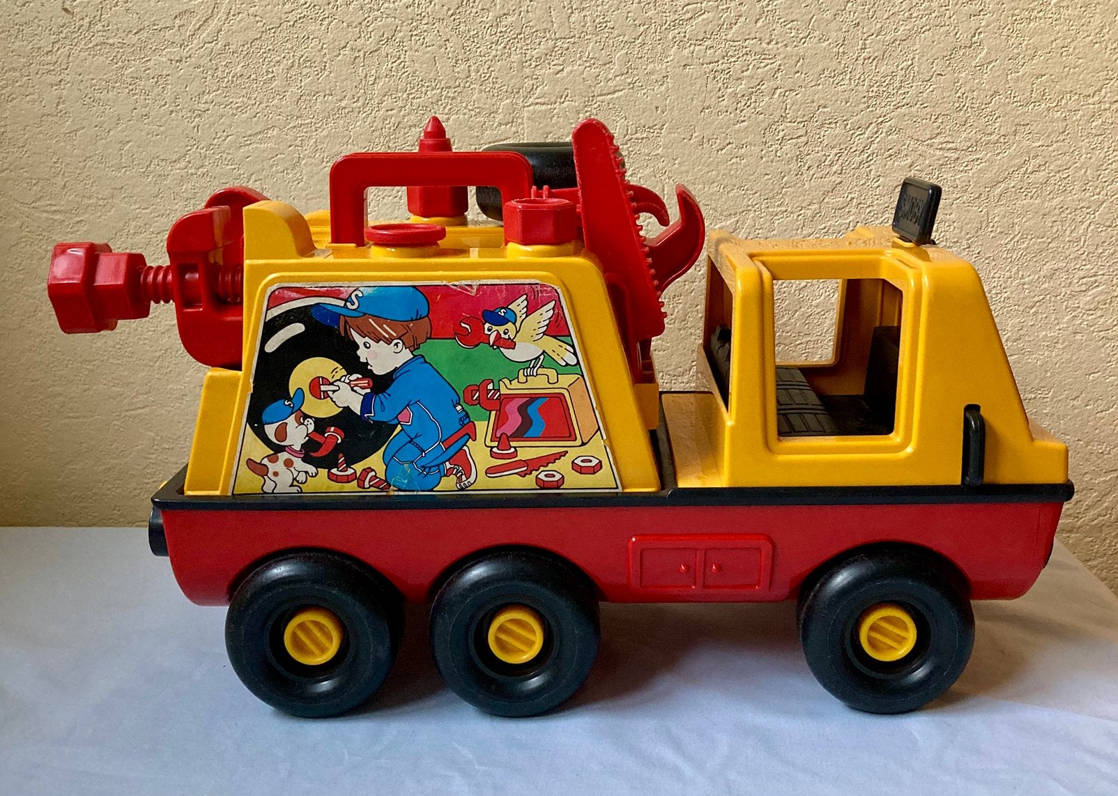 Smoby Werkauto met tools, Ophalen, Gebruikt