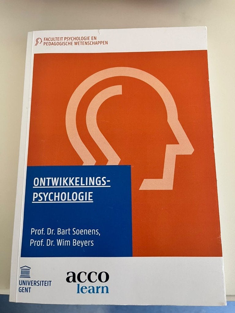 syllabus ontwikkelingspsychologie hele levensloop, Boeken, Ophalen of Verzenden, Zo goed als nieuw, Hoger Onderwijs