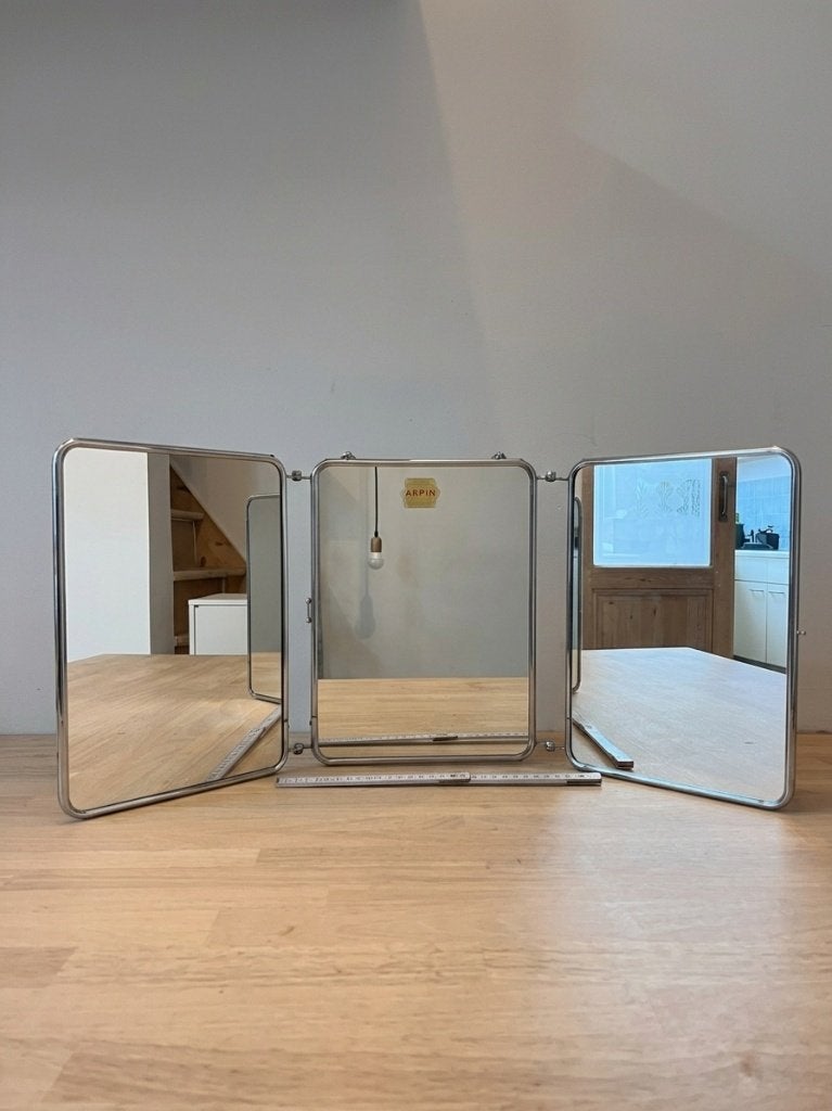 Triptiek kappersspiegel Arpin, Ophalen, Gebruikt, Overige merken, Spiegel/spiegelkast