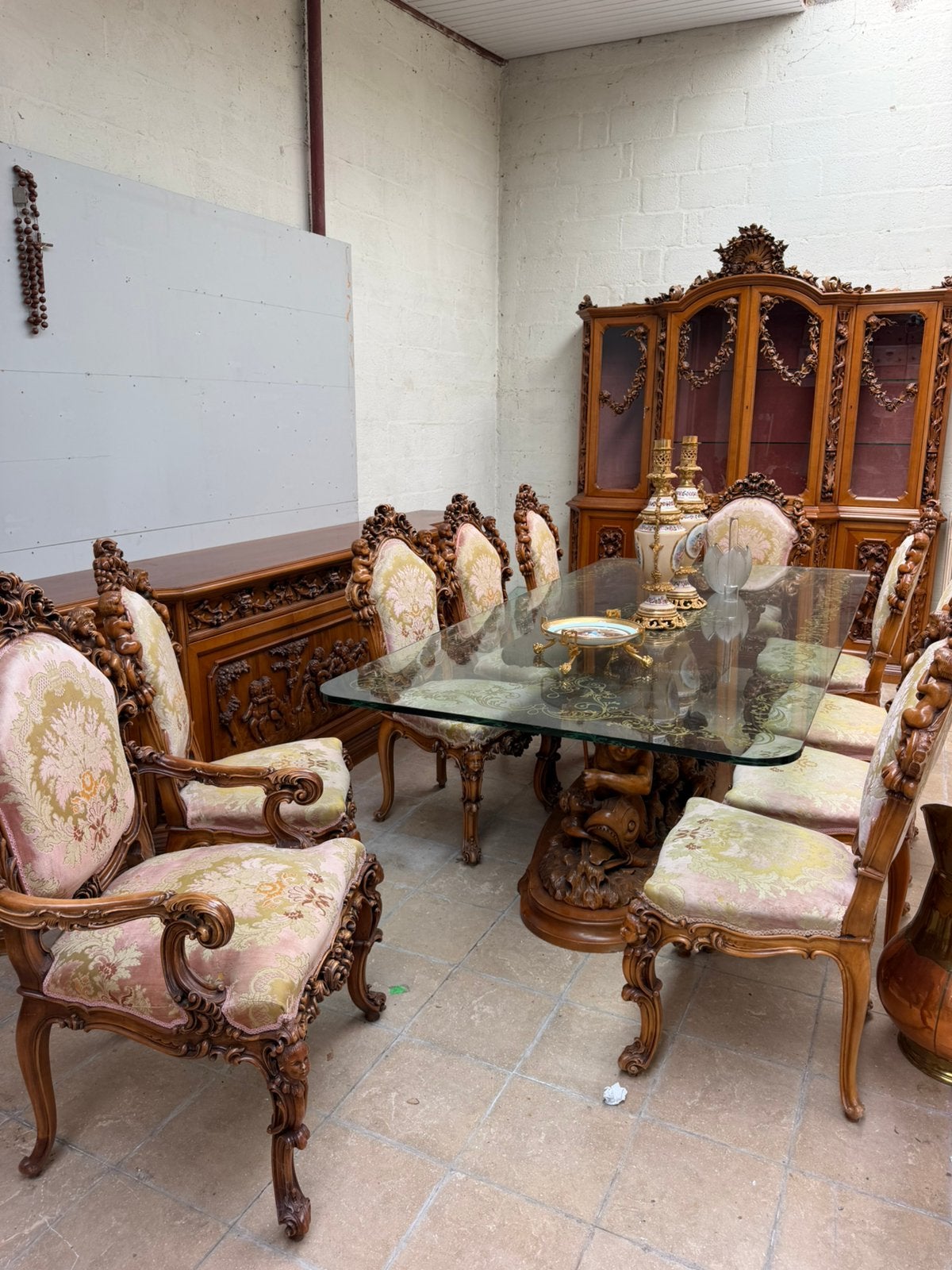 Salle à manger baroque antique, Antiquités & Art, Enlèvement