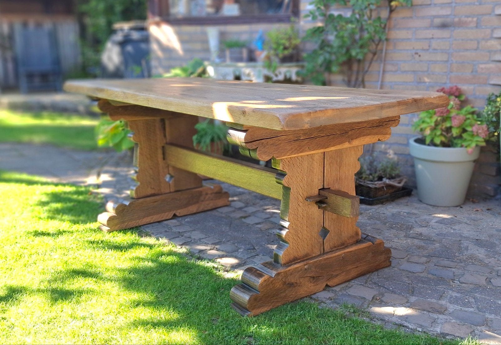 table à manger ancienne table de monastère en chêne. 175 x 8, 150 à 200 cm, 50 à 100 cm, Chêne, Rectangulaire