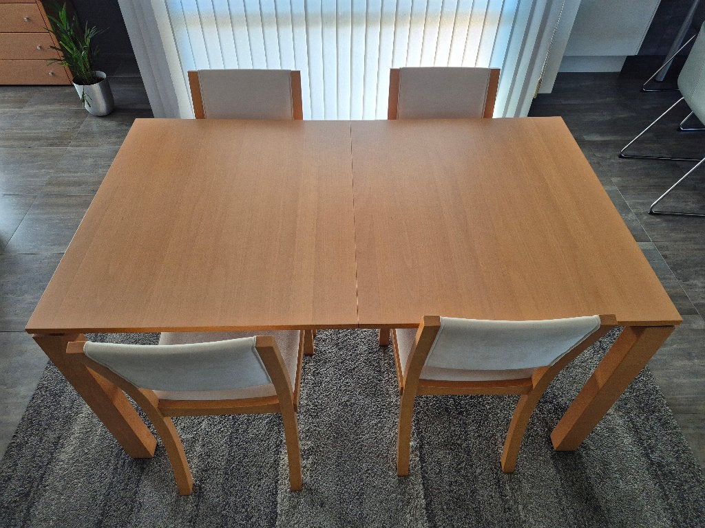 Hülsta eettafel met 4 stoelen, Ophalen, Zo goed als nieuw