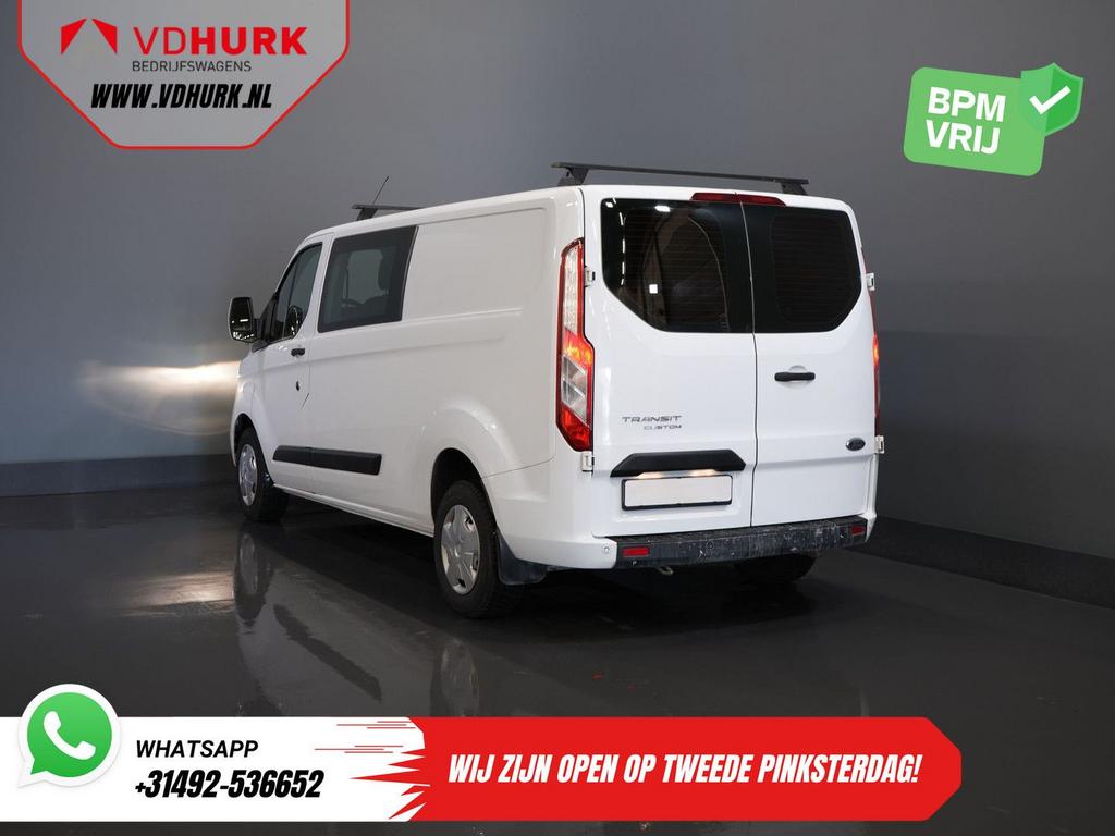 Ford Transit Custom 2.0 TDCI L2 Trend DC Dubbel Cabine Stoel, Auto's, Bestelwagens en Lichte vracht, Wit, 202 g/km, Bedrijf, Ford