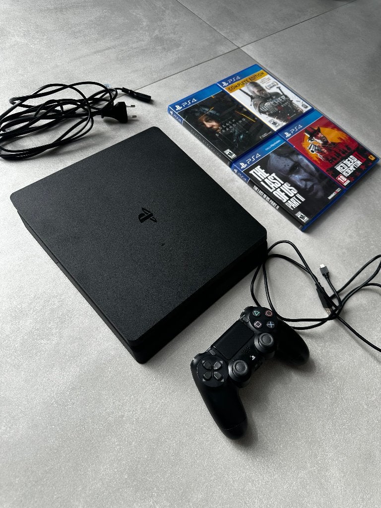 PlayStation 4 Slim 1TB + 4 topgames  + controller, Ophalen, 1 TB, Met 1 controller, Slim