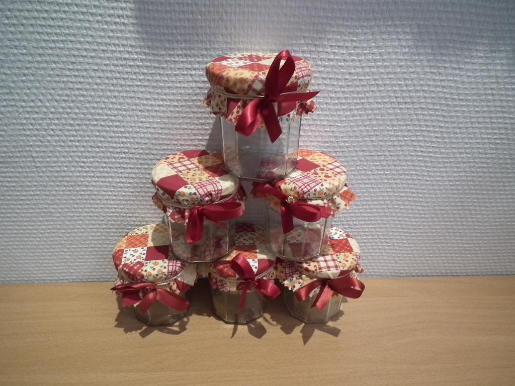 6 pots à confiture (hauteur 8 cm/ diamètre 7 cm), Envoi, Comme neuf, Verre, Autres types