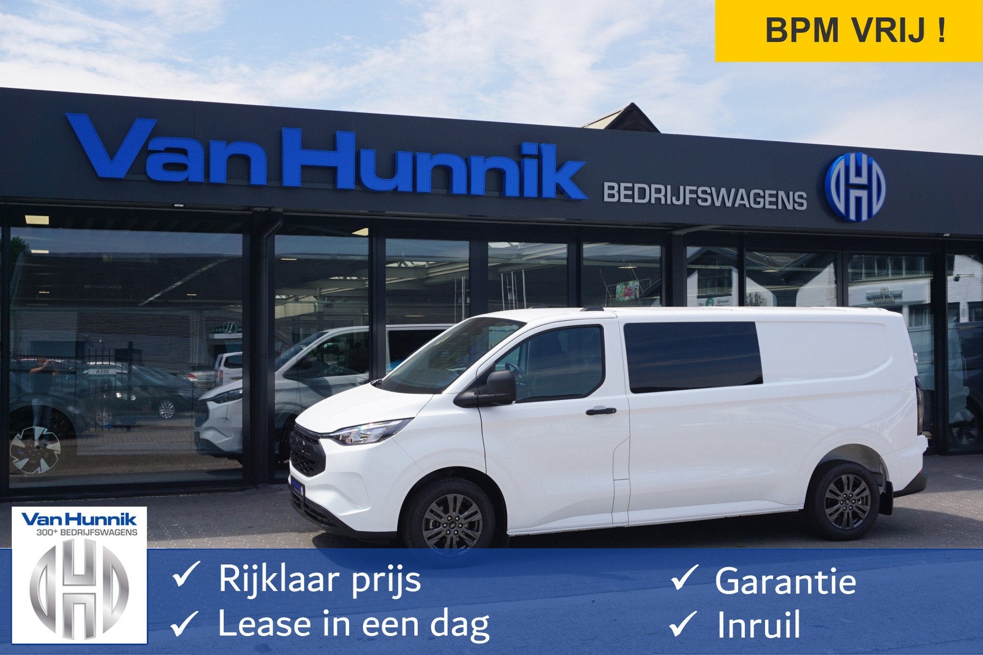 Ford Transit Custom 320L 2.5 PHEV Hybride 233PK Dubbel Cabin, Autos, Achat, Entreprise, 5 portes, Automatique